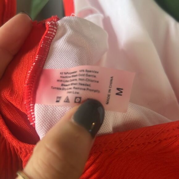 Brand NEW Red Bathing Suit - One Piece Swimsuit - Size Medium - Picture 4 of 4